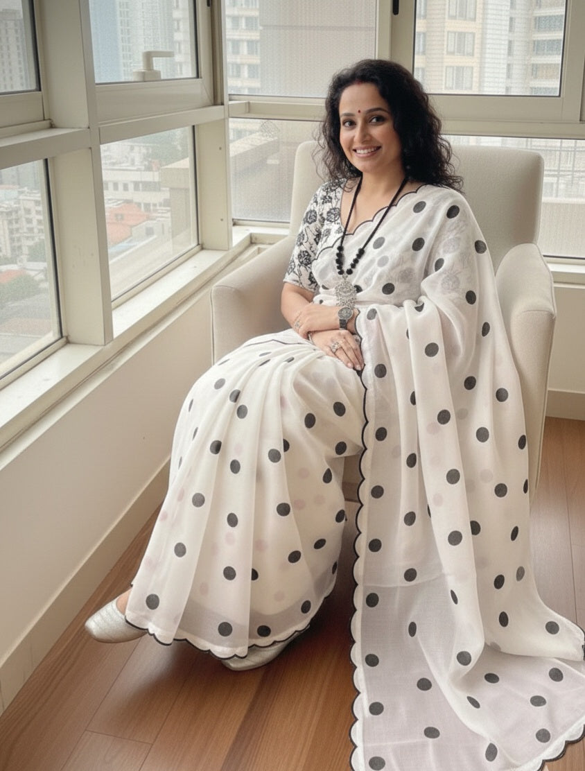 Timeless Polka Elegance Saree SD-1039