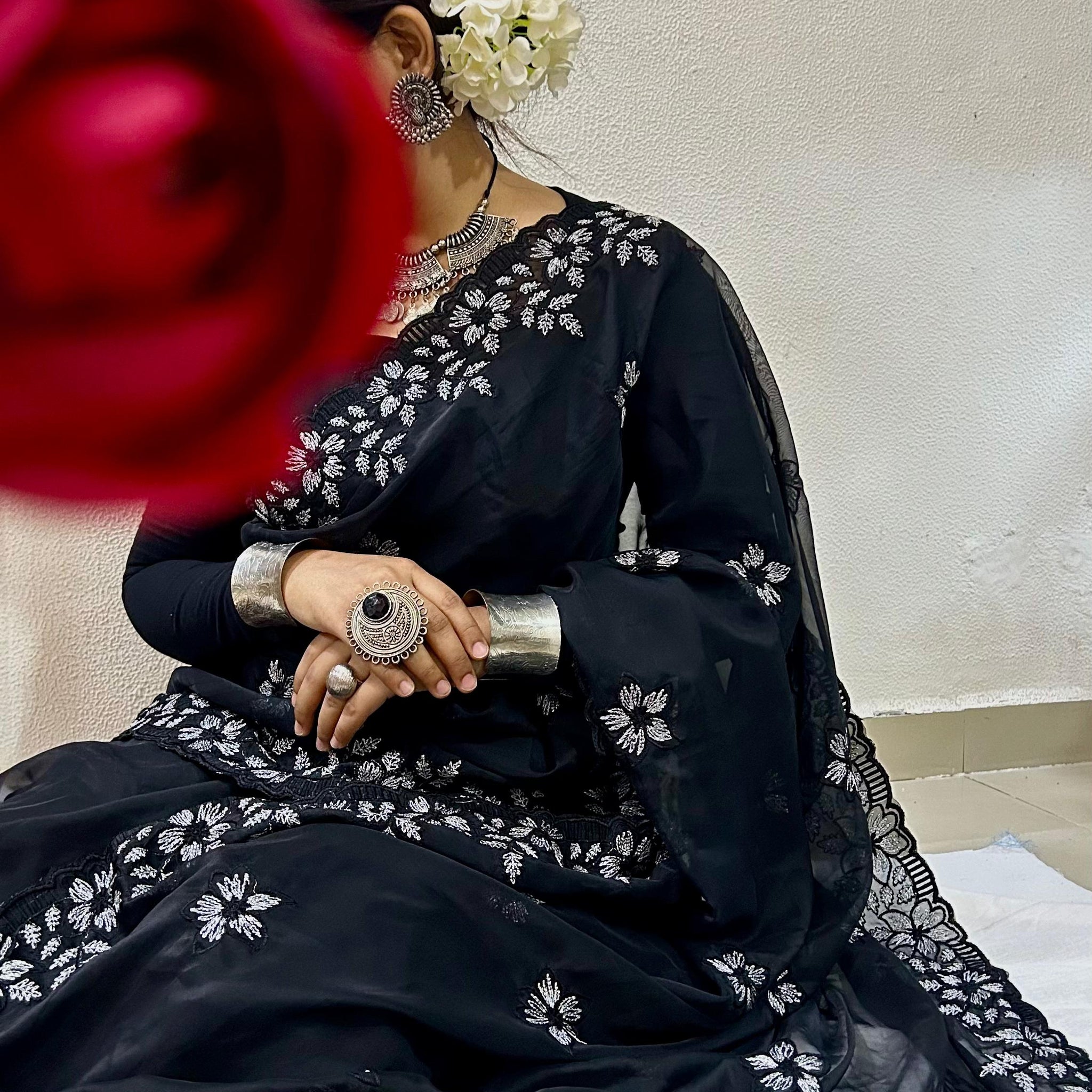 Black Thread Saree VT1087