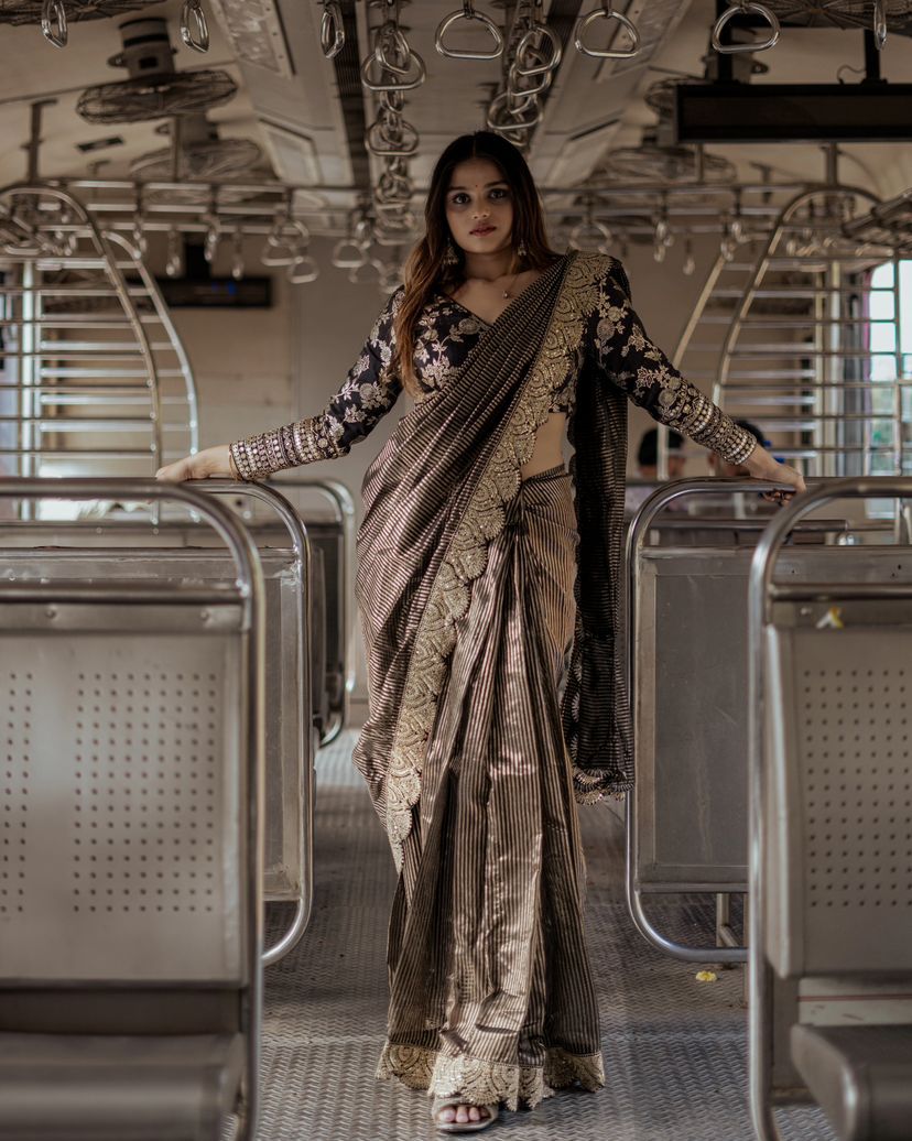 Organza Tissue With Heavy Sequence Coding Work Border S-1060