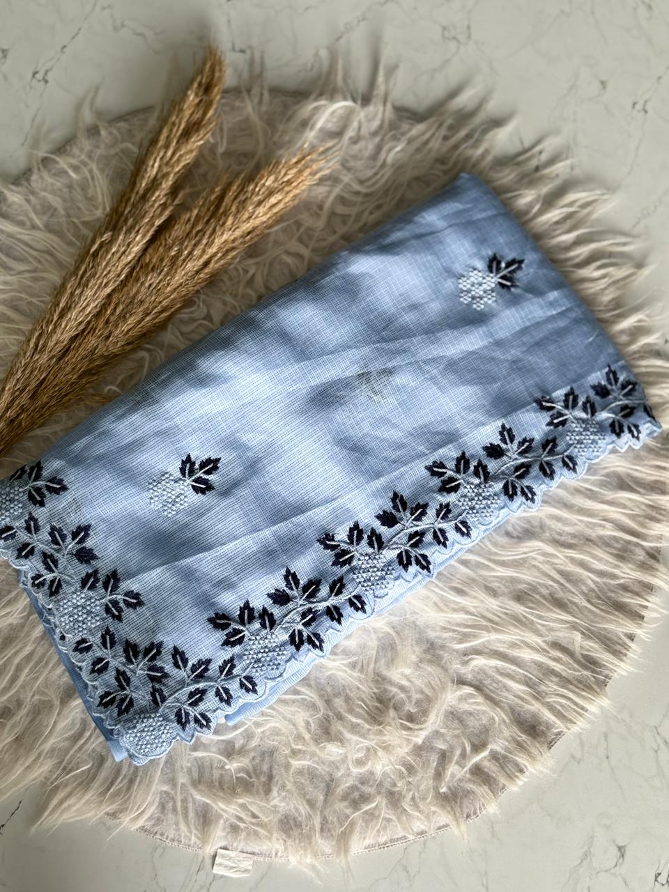 CODE-KOTA KILLER KOTA DORIYA WITH MULTY THREAD WORK AND SCLAP BORDER   S-006