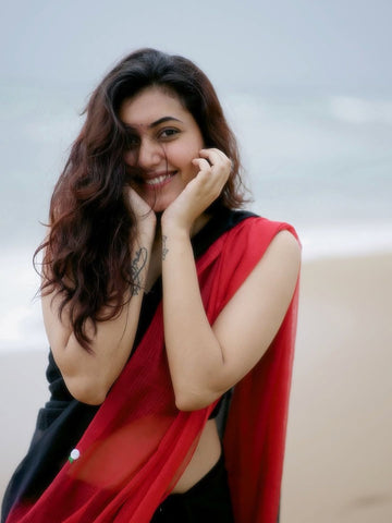 #Shanaya Primium Kota Doriya Viscous with Half Half padding Two coor and Knot Halnd Thread Work S-007