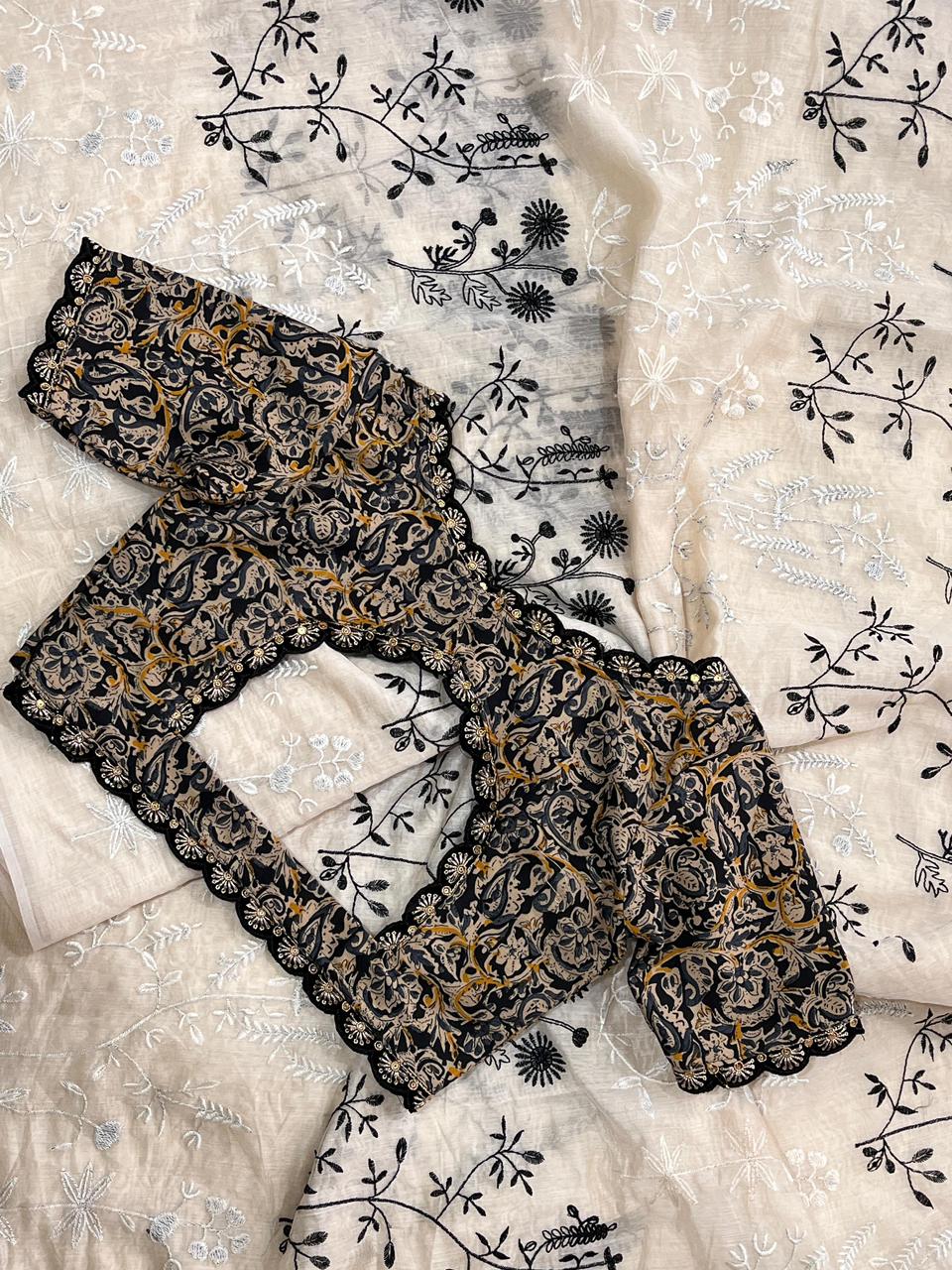 Monochrome Flora Linen  SD-1045