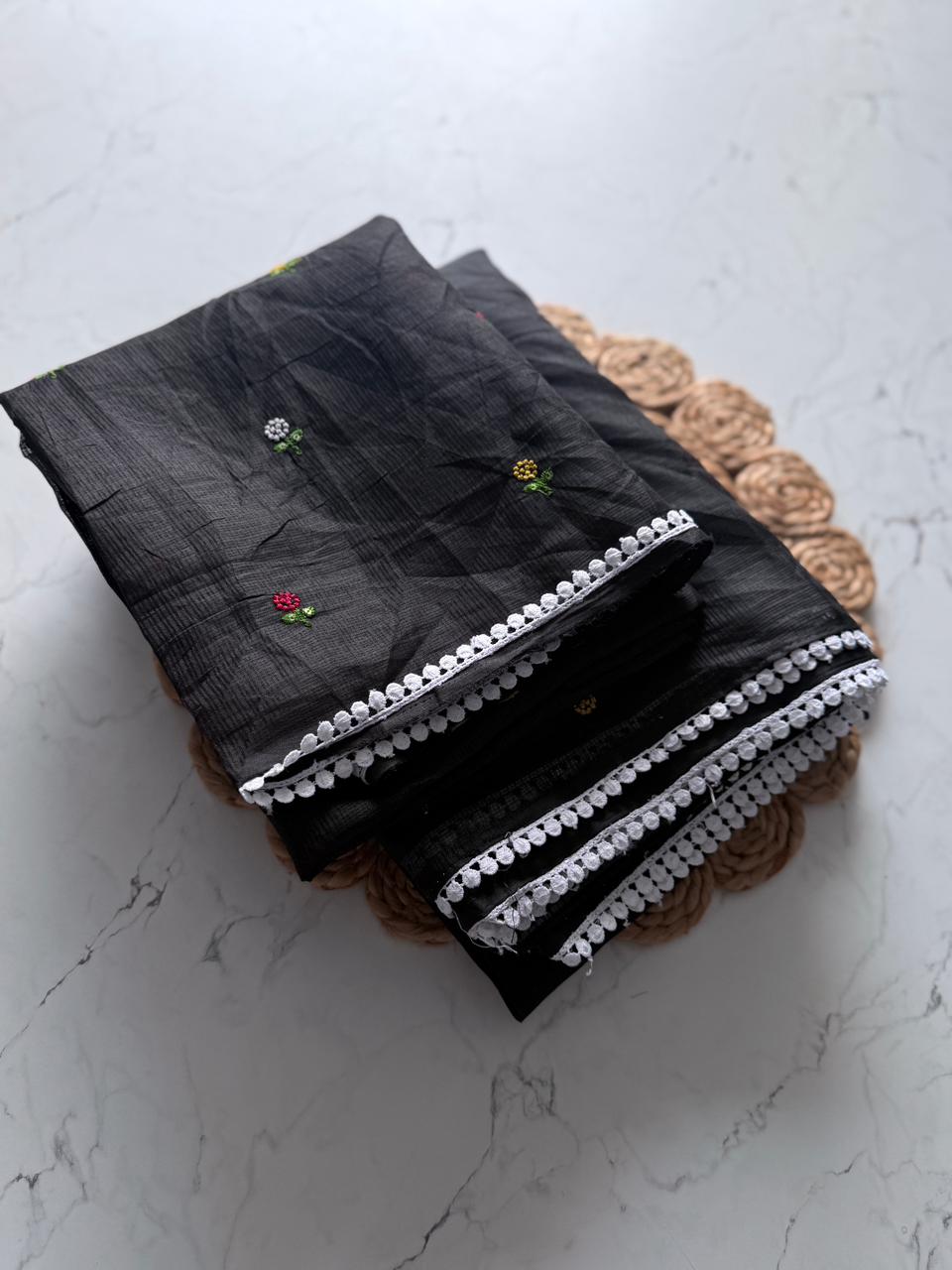 Kota Doriya Saree with Pearl Lace Border SD-1110
