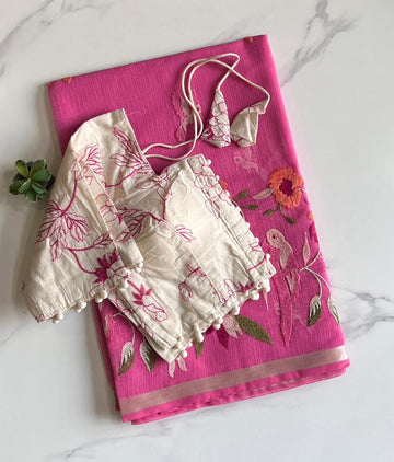 The "Parrot Vine" Festive Collection with Stiched Blouse  SD-1123
