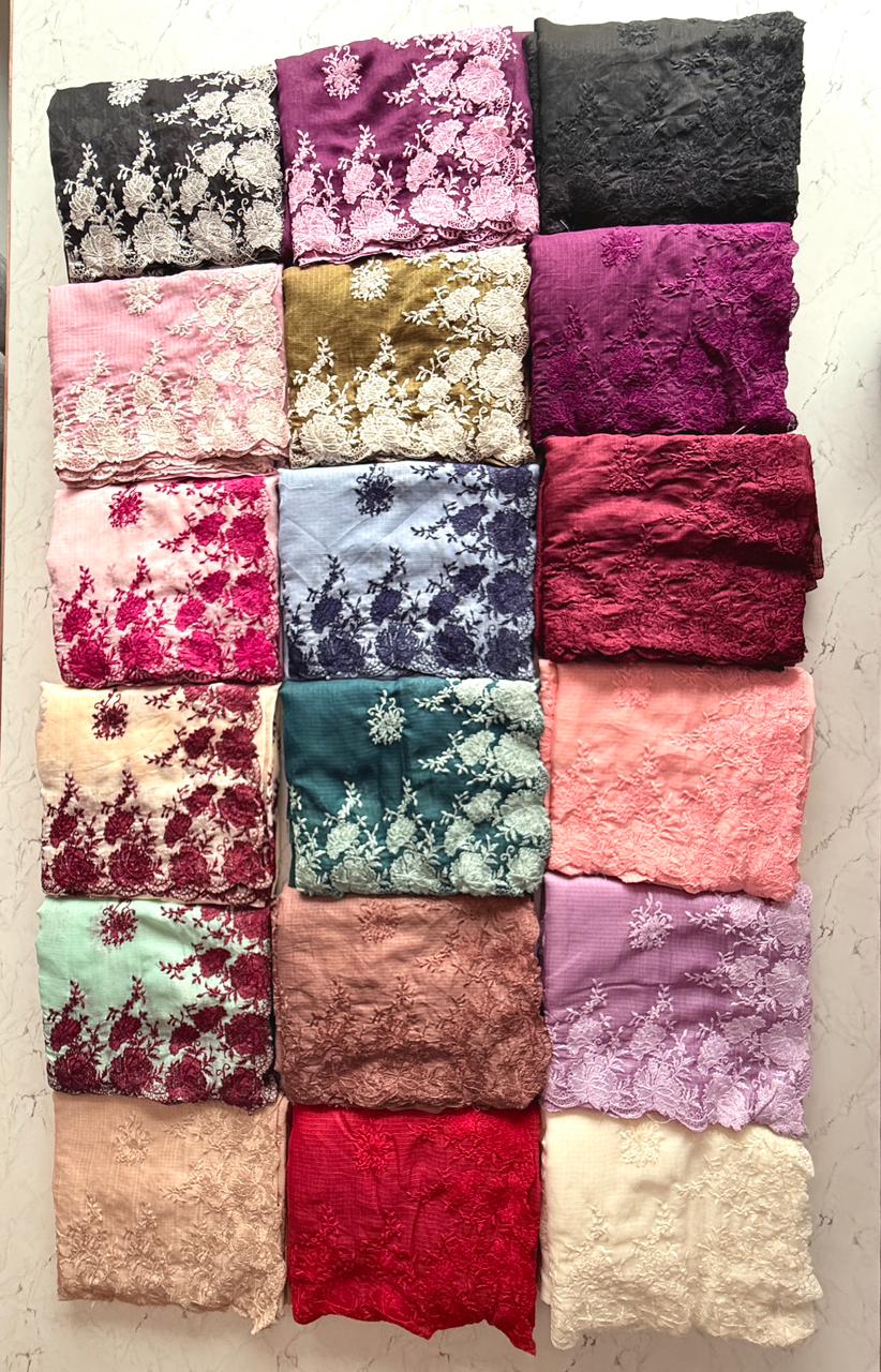 Pure Soft Kota Doriya With Tone To Tone Multy Thread Work And Cutwork done in saree  Blouse Kota Doriya With Multy Thread Work