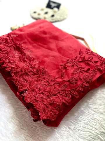 Pure Orgenza Silk With Multy Chiken Scalp Cutwork   Blouse Bangalori Silk Tone To Tone SD635