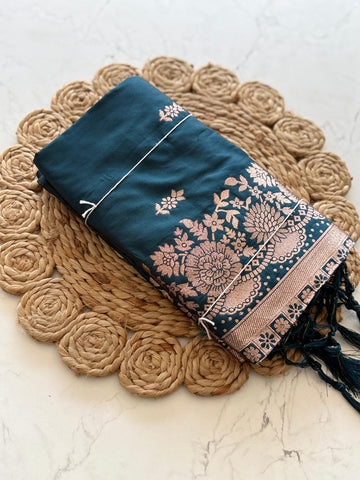 Primium Kanjivaram Silk With BANARSI Zari Weave And heavy Tussles   Blouse Running Kanjivaram Silk Blouse pc
