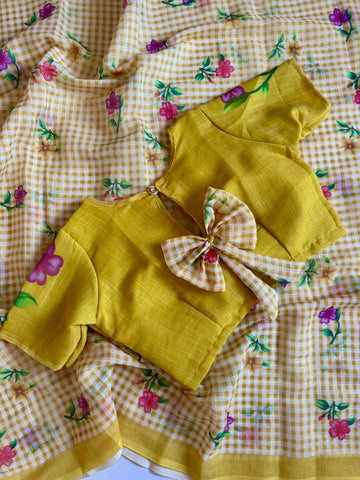 Fabric : soft  mal  cotton,  Blouse febric :- mal cotton with Ďigital print  Stich 38 upto 42